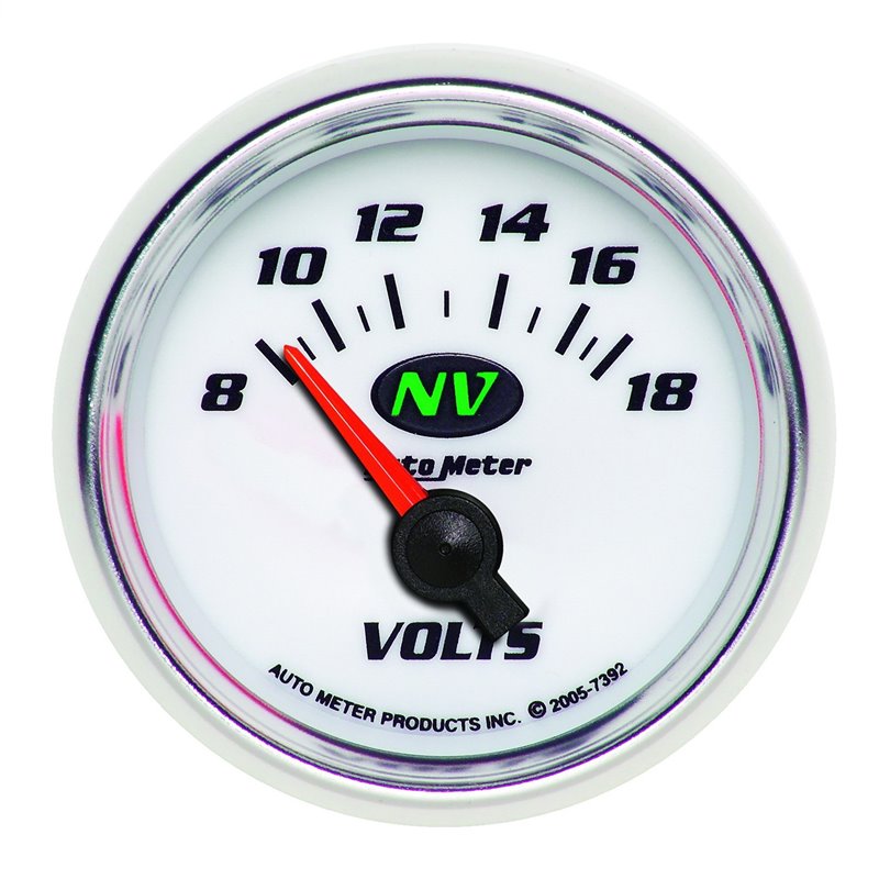 AutoMeter | GAUGE VOLTMETER 2 1/16in. 18V ELECTRIC NV AutoMeter Gauges