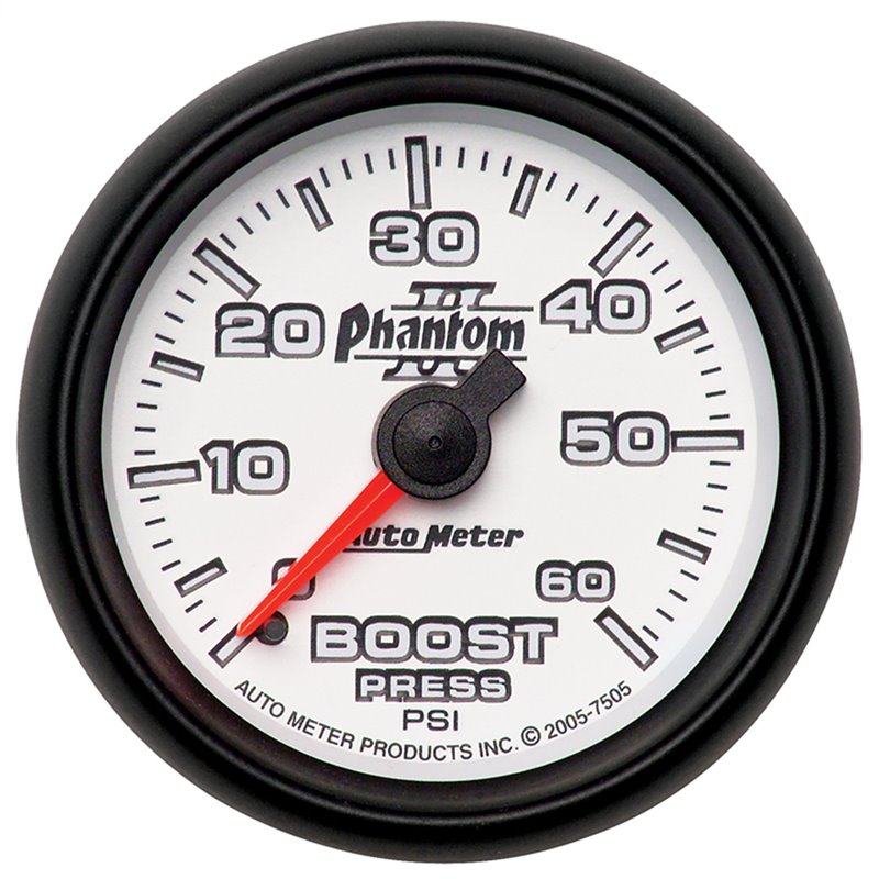 AutoMeter | GAUGE BOOST 2 1/16in. 60PSI MECHANICAL PHANTOM II AutoMeter Cadrans