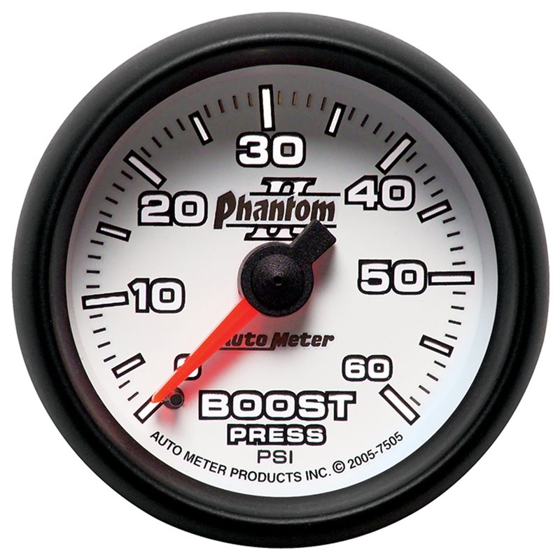 AutoMeter | GAUGE BOOST 2 1/16in. 60PSI MECHANICAL PHANTOM II AutoMeter Cadrans