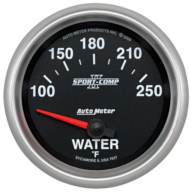 AutoMeter | GAUGE WATER TEMP 2 5/8in. 100-250deg.F ELECTRIC SPORT-COMP II AutoMeter Gauges