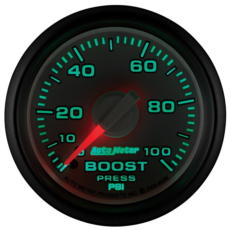 AutoMeter | GAUGE BOOST 2 1/16in. 100PSI MECHANICAL RAM GEN 3 FACTORY MATCH AutoMeter Cadrans