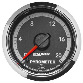 AutoMeter | GAUGE PYRO. (EGT) 2 1/16in. 2000deg.F STEPPER MOTOR RAM GEN 4 FACT. MATCH AutoMeter Gauges