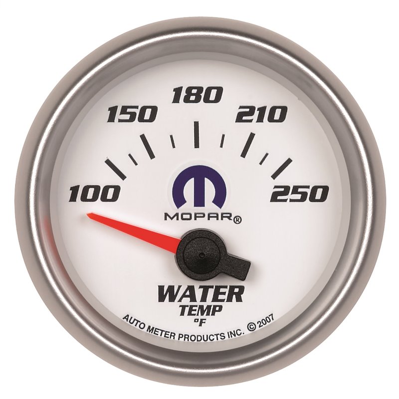 AutoMeter | GAUGE WATER TEMP 2 1/16in. 100-250deg.F ELECTRIC WHITE MOPAR AutoMeter Cadrans