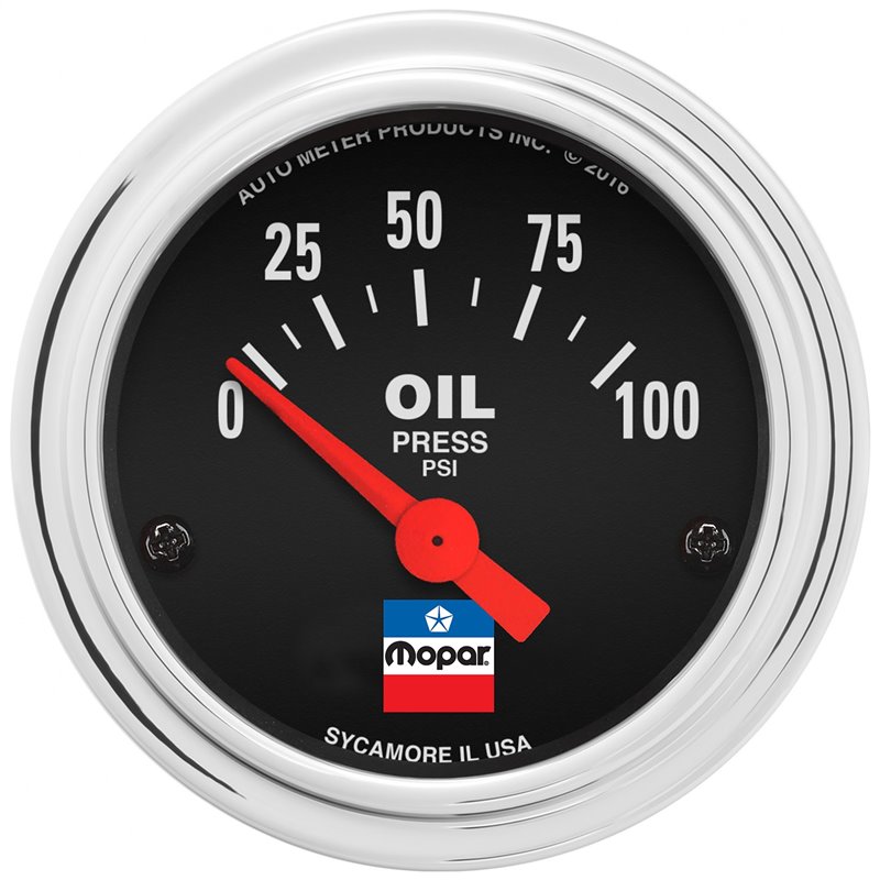 AutoMeter | GAUGE OIL PRESS 2-1/16in. 0-100 PSI ELEC MOPAR CLASSIC AutoMeter Gauges
