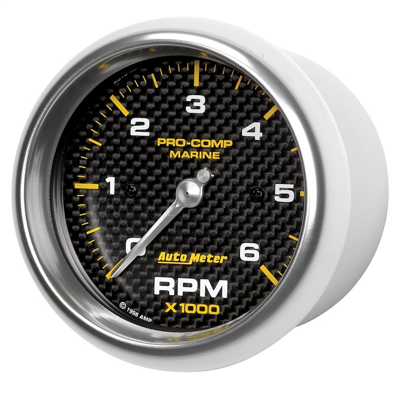 AutoMeter | GAUGE TACHOMETER 3 3/8in. 6K RPM MARINE CARBON FIBER AutoMeter Gauges