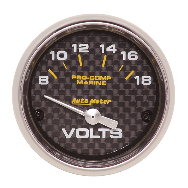 AutoMeter | GAUGE VOLTMETER 2 1/16in. 18V ELECTRIC MARINE CARBON FIBER AutoMeter Gauges