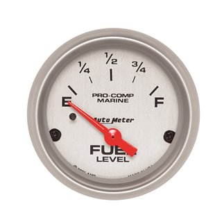 AutoMeter | GAUGE FUEL LEVEL 2 1/16in. 240OE TO 33OF ELEC MARINE SILVER AutoMeter Gauges