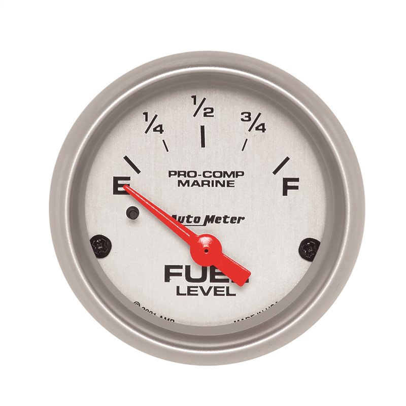 AutoMeter | GAUGE FUEL LEVEL 2 1/16in. 240OE TO 33OF ELEC MARINE SILVER AutoMeter Gauges