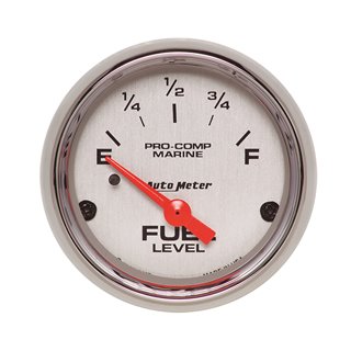 AutoMeter | GAUGE FUEL LEVEL 2 1/16in. 240OE TO 33OF ELEC MARINE CHROME AutoMeter Cadrans