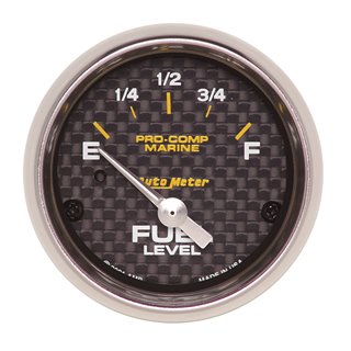 AutoMeter | GAUGE FUEL LEVEL 2 1/16in. 240OE TO 33OF ELEC MARINE CARBON FIBER AutoMeter Cadrans