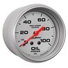 AutoMeter | GAUGE OIL PRESSURE 2 5/8in. 100PSI MECHANICAL MARINE SILVER AutoMeter Gauges