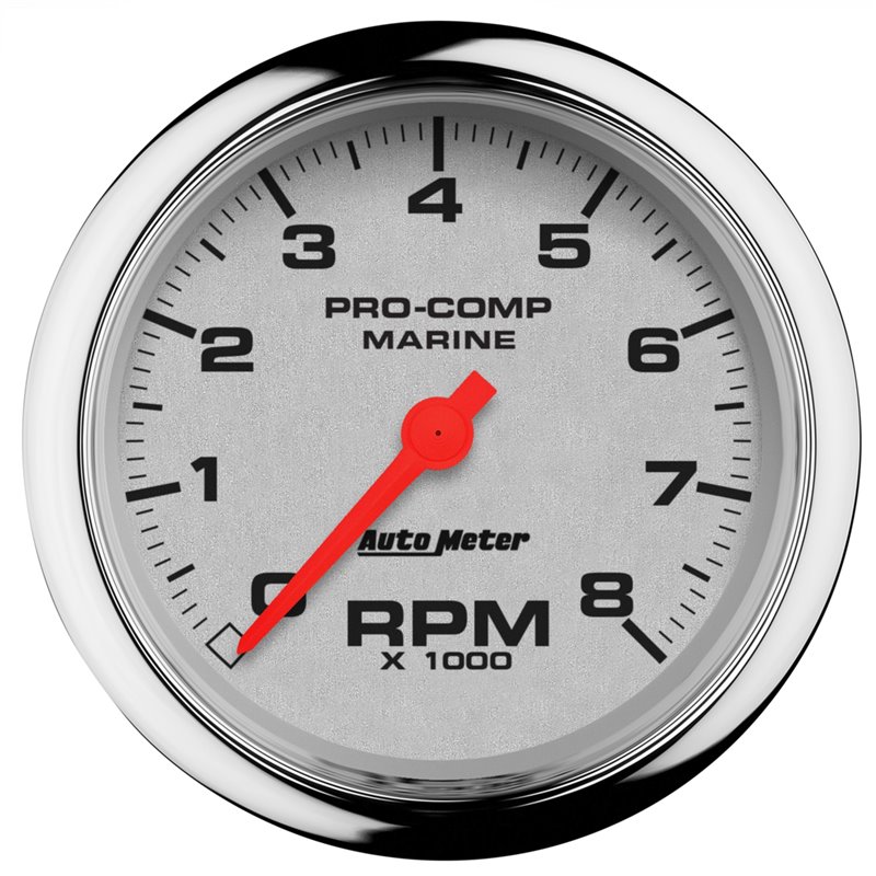 AutoMeter | GAUGE TACHOMETER 3 3/8in. 8K RPM MARINE CHROME AutoMeter Cadrans