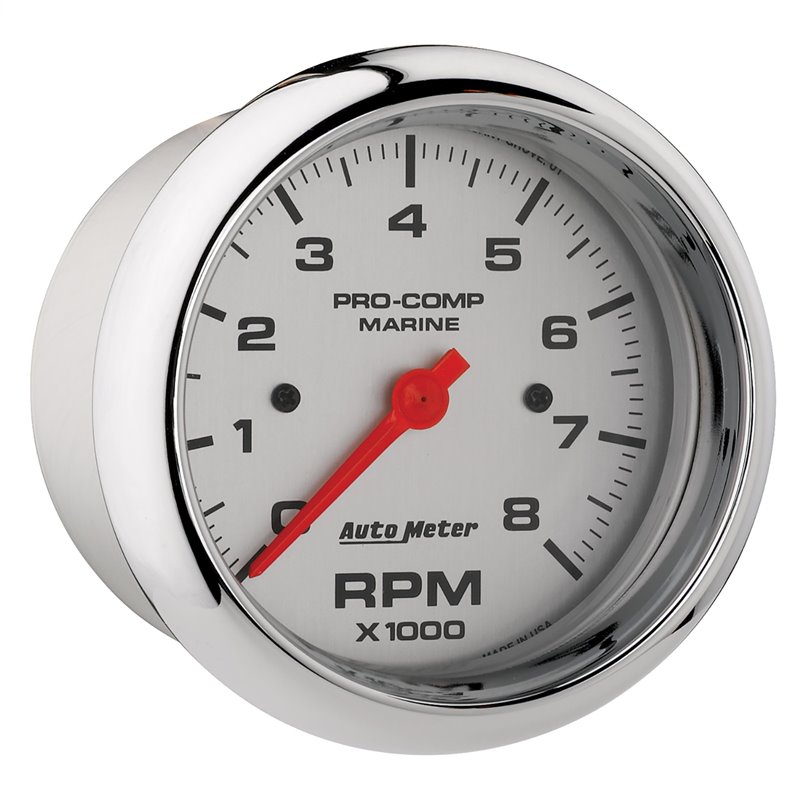 AutoMeter | GAUGE TACHOMETER 3 3/8in. 8K RPM MARINE CHROME AutoMeter Cadrans