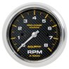 AutoMeter | GAUGE TACHOMETER 3 3/8in. 8K RPM MARINE CARBON FIBER AutoMeter Cadrans