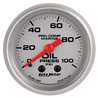 AutoMeter | GAUGE OIL PRESSURE 2 1/16in. 100PSI MECHANICAL MARINE SILVER AutoMeter Gauges