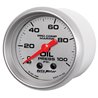 AutoMeter | GAUGE OIL PRESSURE 2 1/16in. 100PSI MECHANICAL MARINE SILVER AutoMeter Cadrans