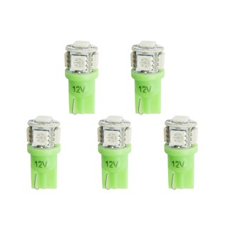 AutoMeter | LED BULB REPLACEMENT T3 WEDGE GREEN 5 PACK AutoMeter Ampoules LED