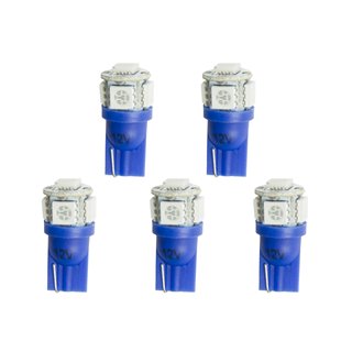 AutoMeter | LED BULB REPLACEMENT T3 WEDGE BLUE 5 PACK AutoMeter Ampoules LED