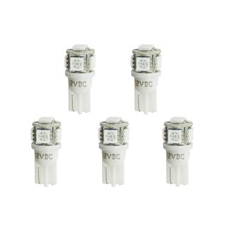 AutoMeter | LED BULB REPLACEMENT T3 WEDGE WHITE 5 PACK AutoMeter Ampoules LED