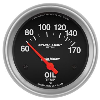 AutoMeter | GAUGE OIL TEMP 2 5/8in. 60-170deg.F ELECTRIC SPORT-COMP AutoMeter Gauges