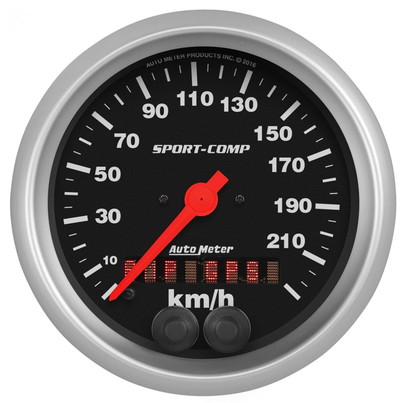 AutoMeter | GAUGE SPEEDOMETER 3 3/8in. 225KM/H GPS SPORT-COMP AutoMeter Gauges