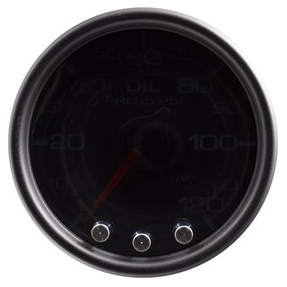 AutoMeter | GAUGE OIL PRESS 2 1/16in. 120PSI STEPPER MOTOR W/PK/WRN BLK/SMKE/BLK SPEK AutoMeter Gauges