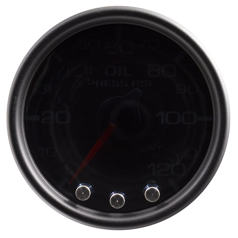 AutoMeter | GAUGE OIL PRESS 2 1/16in. 120PSI STEPPER MOTOR W/PK/WRN BLK/SMKE/BLK SPEK AutoMeter Gauges
