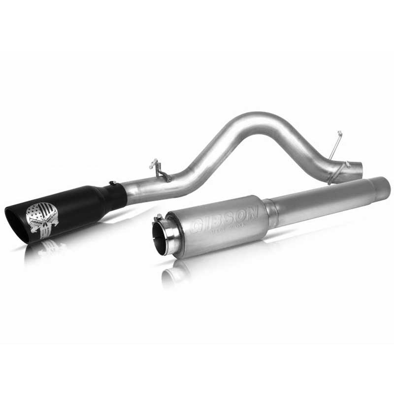 Gibson | Patriot Skull Cat-Back Single Exhaust Stainless Gibson Performance Cat-Back Exhausts