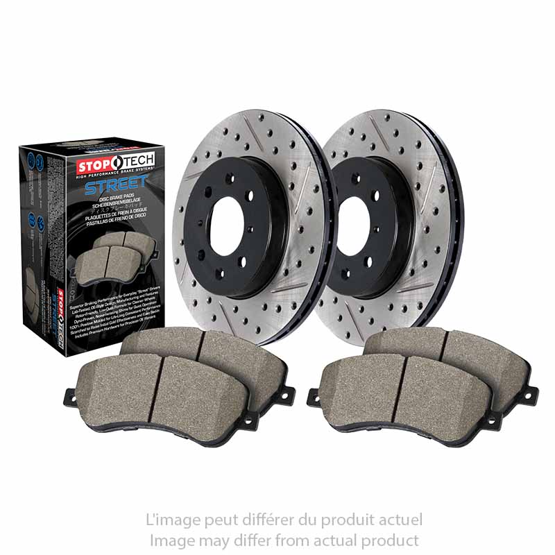 StopTech | Street Axle Pack - Slotted & Drilled - Avant StopTech Ensemble de freins
