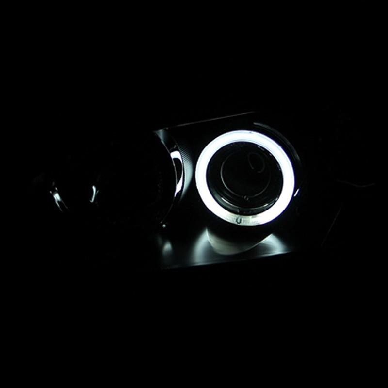 ANZO | Projector Headlights w/ Halo Black- MAZDA 3 04-08 Anzo USA Éclairage