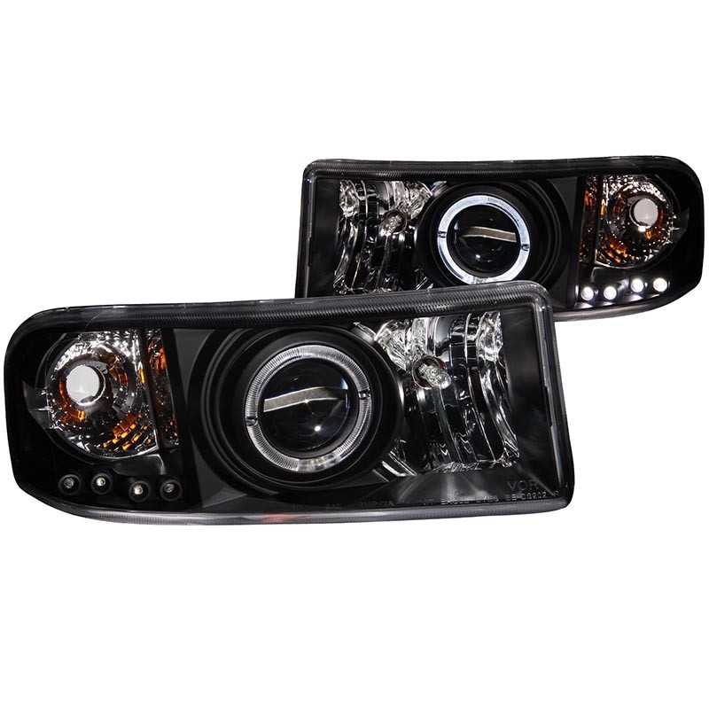 ANZO | Projector Headlights w/ Halo Black - Ram 1500 / 2500 / 3500 2000-2002 Anzo USA Lighting