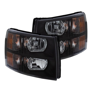 ANZO | Crystal Headlights Noir - Chevrolet 2007-2013 Anzo USA Headlights
