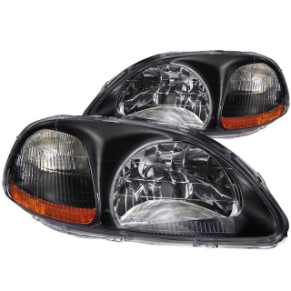 ANZO | Crystal Headlights Noir - Civic 1.6L 1996-1998 Anzo USA Headlights