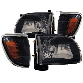 ANZO | Crystal Headlights Noir - Tacoma 2.4L / 2.7L / 3.4L 2001-2004 Anzo USA Headlights