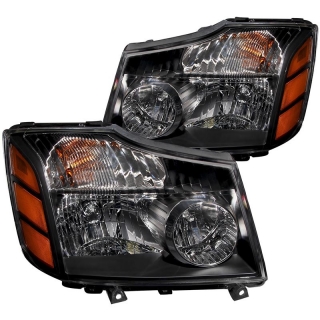 ANZO | Crystal Headlights Noir - Armada / Titan 5.6L 2004-2008 Anzo USA Headlights