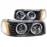 ANZO | Projector Headlights w/ Halo Black - GMC 2000-2007 Anzo USA Lighting