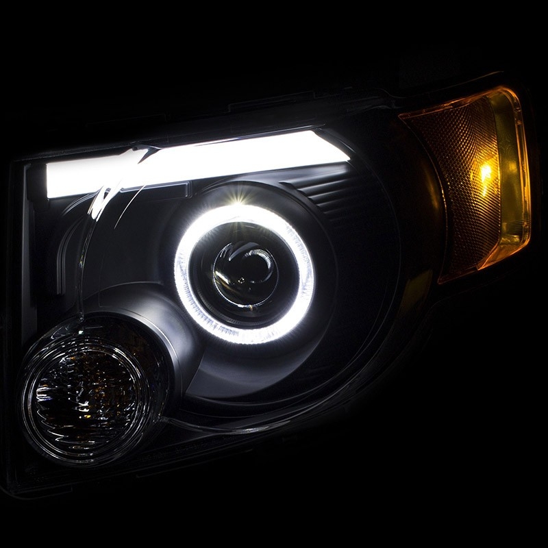 ANZO | Projector Headlights w/ Halo Black - Ford Escape 08-12 Anzo USA Éclairage