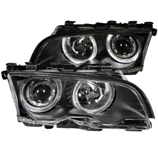 ANZO | Projector Headlights w/ Halo Black - BMW 1999-2001 Anzo USA Lighting