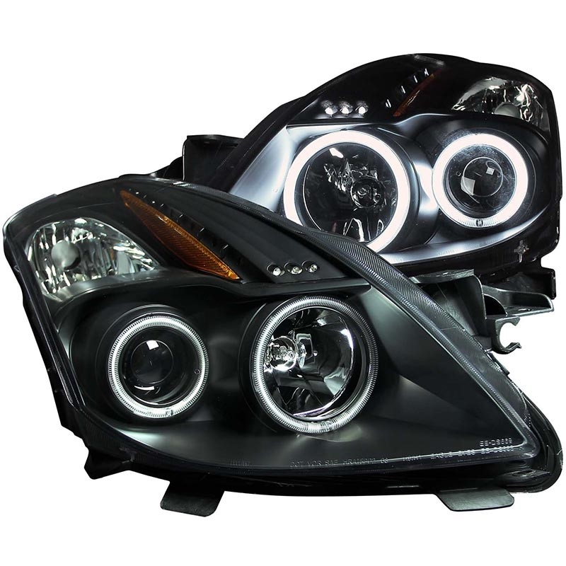 ANZO | Projector Headlights w/ Halo Black (SMD LED) - NISSAN ALTIMA Anzo USA Éclairage
