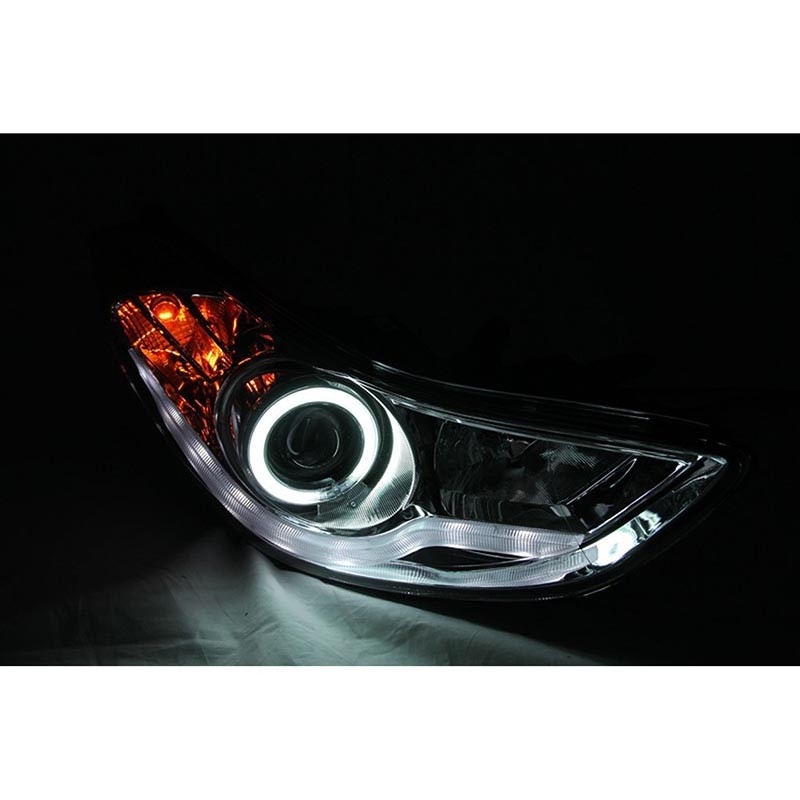 ANZO | Projector Headlights w/ Halo Black (SMD LED) - HYUNDAI ELANTRA Anzo USA Éclairage