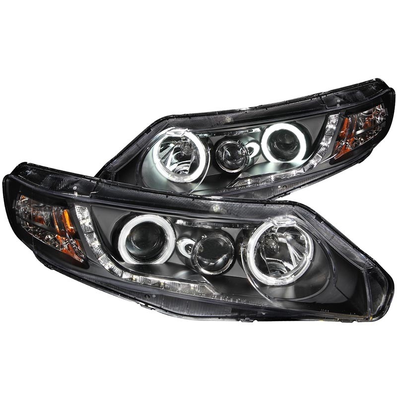 ANZO | Projector Headlights w/ Halo Black (SMD LED) - HONDA CIVIC Anzo USA Éclairage