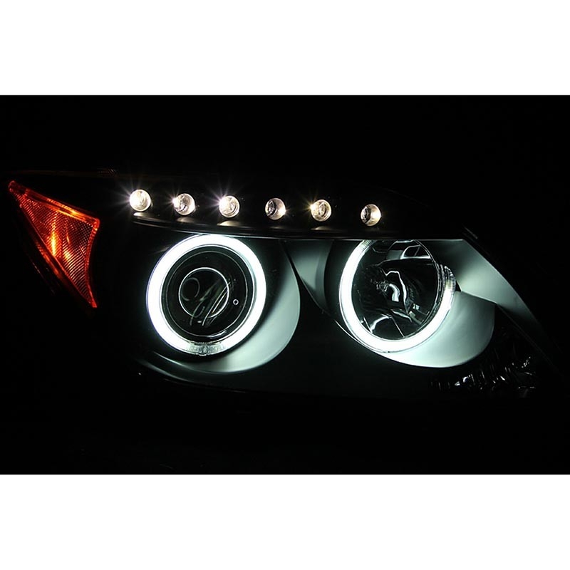 ANZO | Projector Headlights w/ Halo Black (SMD LED) - SCION TC Anzo USA Éclairage