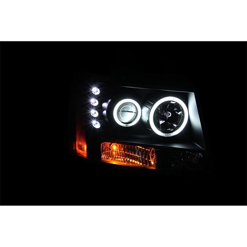 ANZO | Projector Headlights w/ Halo Black (SMD LED) - Avalanche / Suburban 1500 / 2500 / Tahoe 2007-2014 Anzo USA Lighting