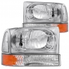 ANZO | Crystal Headlights Chrome avec LED 1pc - Excursion / F-250 / F-350 2000-2004 Anzo USA Headlights