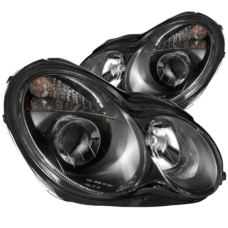 ANZO | Projector Headlights Noir - MERCEDES C CLASS W203 Anzo USA Éclairage