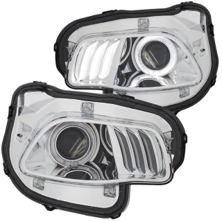 ANZO | Projector Headlights Chrome clear w/ white & Red - JEEP CHEROKEE Anzo USA Éclairage