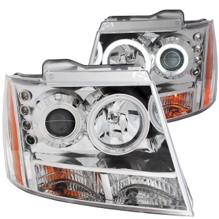 ANZO | Projector Headlights Chrome w/ Halo - Avalanche / Suburban 1500 / 2500 / Tahoe 2007-2014 Anzo USA Lighting