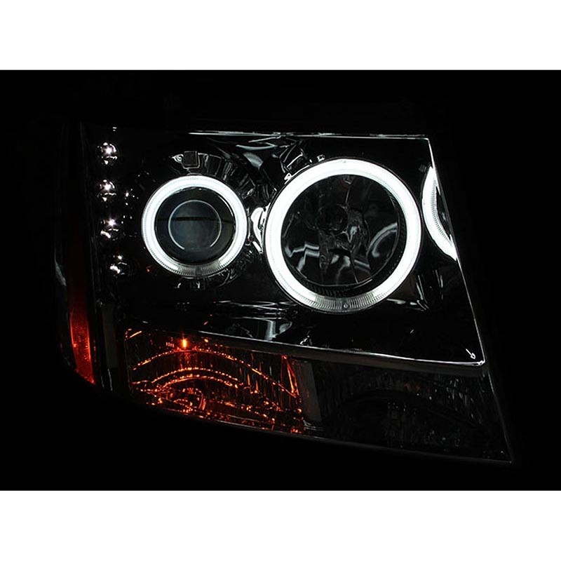 ANZO | Projector Headlights Chrome w/ Halo - CHEVROLET AVALANCHE/TAHOE/SUBURBAN Anzo USA Éclairage