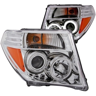 ANZO | Projector Headlights Chrome w/ Halo - Frontier / Pathfinder 2005-2008 Anzo USA Lighting