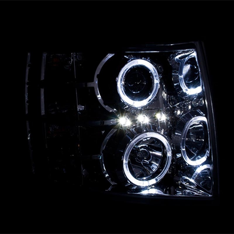 ANZO | Projector Headlights Chrome w/ Halo - CHEVROLET SILVERADO Anzo USA Éclairage